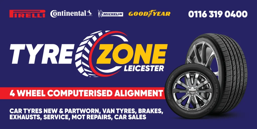 Tyre zone 4 wheel computerised alignments promotional banner