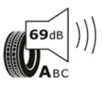 Exterior tyre sound logo.